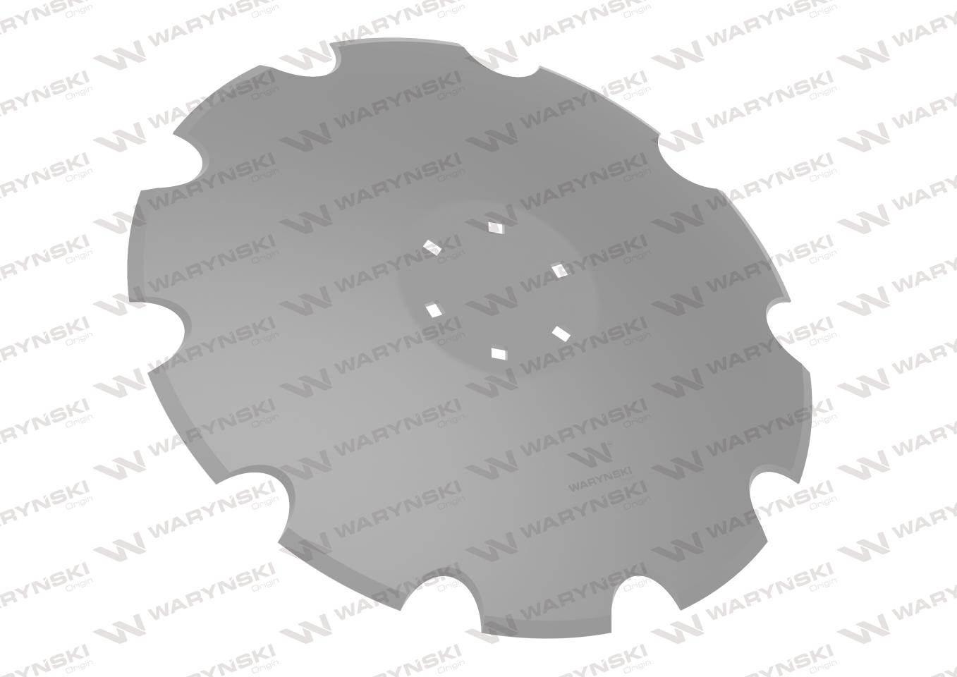 Talerz, uzębiony Z-10 fi 560 mocowanie 6/120 grubość 4,5 mm stal borowa pro