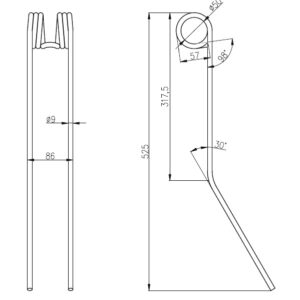 Palec Sprężysty Przetrząsaczo-Zgrabiarki Claas Ws380s 9536290