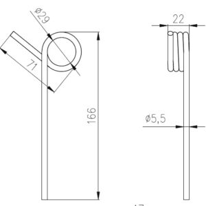 Palec Podbieracza Przyczepy Samozbierającej Claas