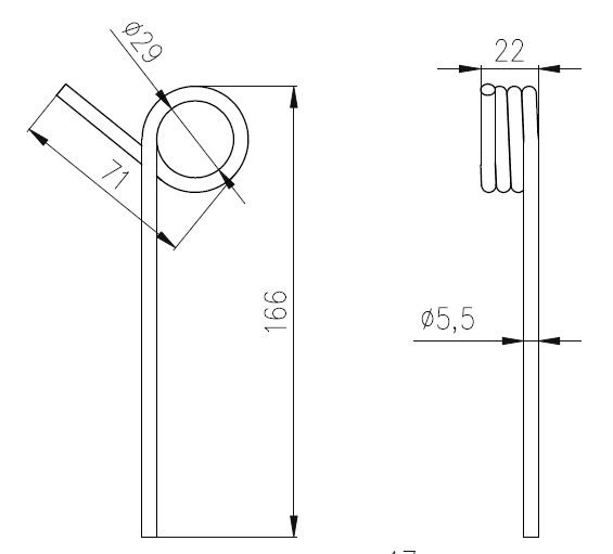 Palec Podbieracza Przyczepy Samozbierającej Claas