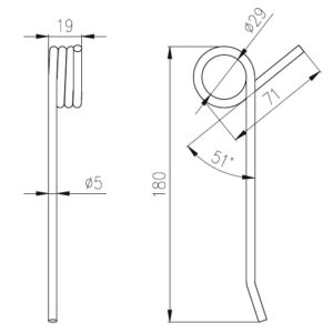 Palec Podbieracza Przyczepy Samozbierającej Claas