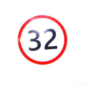 Naklejka Ograniczenie Prędkości 32 Km/H