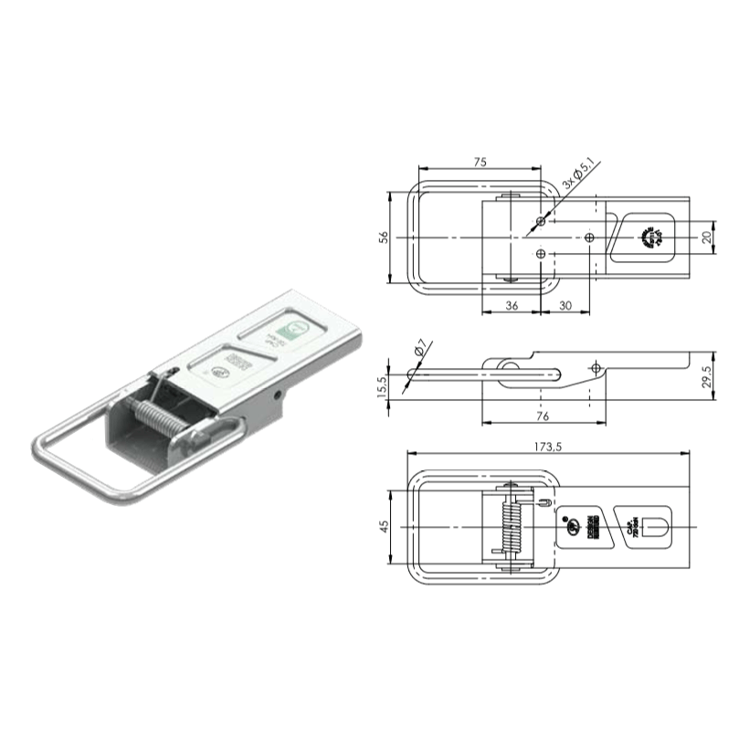 Zaczep Do Burty Nierdzewny