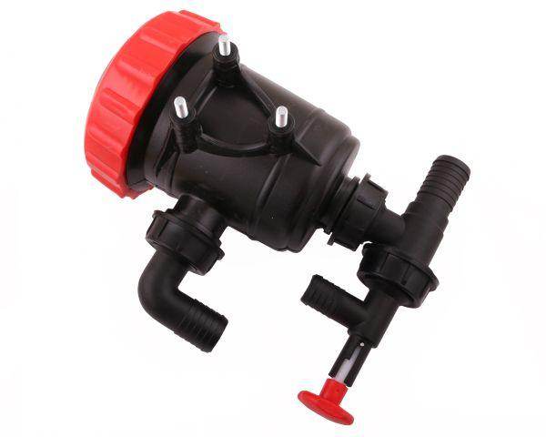 Filtr ss 32mm z zaworem spustowym z wyjściami na przewody fi 32mm opryskiwacz