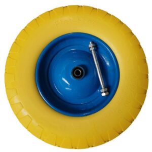 Koło do taczki elastyczne pełne 4.00-8 plus oś 12mm