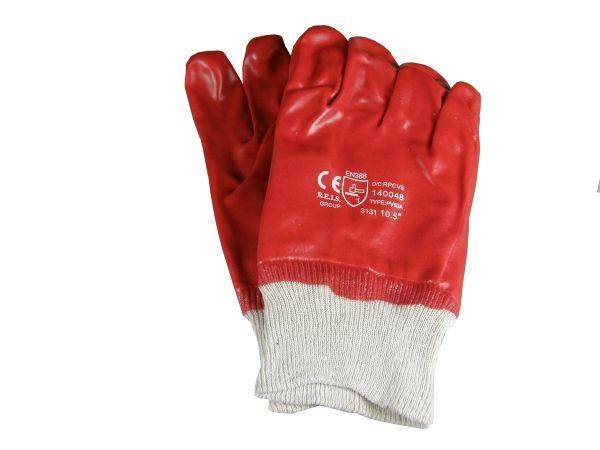 Rękawice ochronne pcv ze ściągaczem po 12)