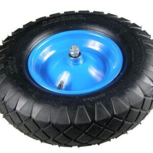 Koło do taczki kompletne 4.00-8 felga 1.2mm wzmocnione 4pr plus oś grubości 12mm