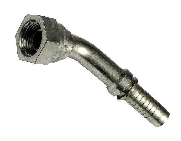 Zakucie hydrauliczne kątowe dkr45 dn16-5/8"bsp nakrętka 45 stopni cast