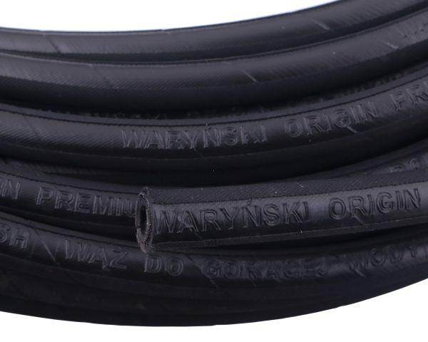 Wąż hydrauliczny do urządzeń myjących do gorącej wody dn06 2-oplotowy 400 bar 155 stopni waryński sprzedawany po 50m)