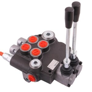 Rozdzielacz hydrauliczny dwusekcyjny 2-sekcyjny 80l z zatrzaskami