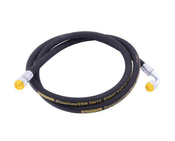 Przewód hydrauliczny 275 bar gwint m22x1.5 prosta/90 stopni l-2000mm dn12-12sn ak-13-2000 p11p12 27.5mpa waryński