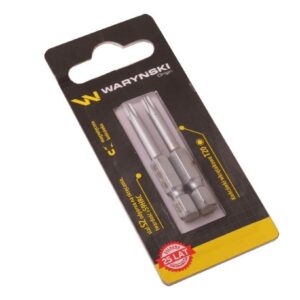 Końcówki wkrętakowe bity t20 50mm waryński komplet w blistrze dwusztukowym
