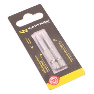 Końcówki wkrętakowe bity ph3 50mm waryński komplet w blistrze dwusztukowym