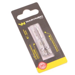 Końcówki wkrętakowe bity t25 50mm waryński komplet w blistrze dwusztukowym
