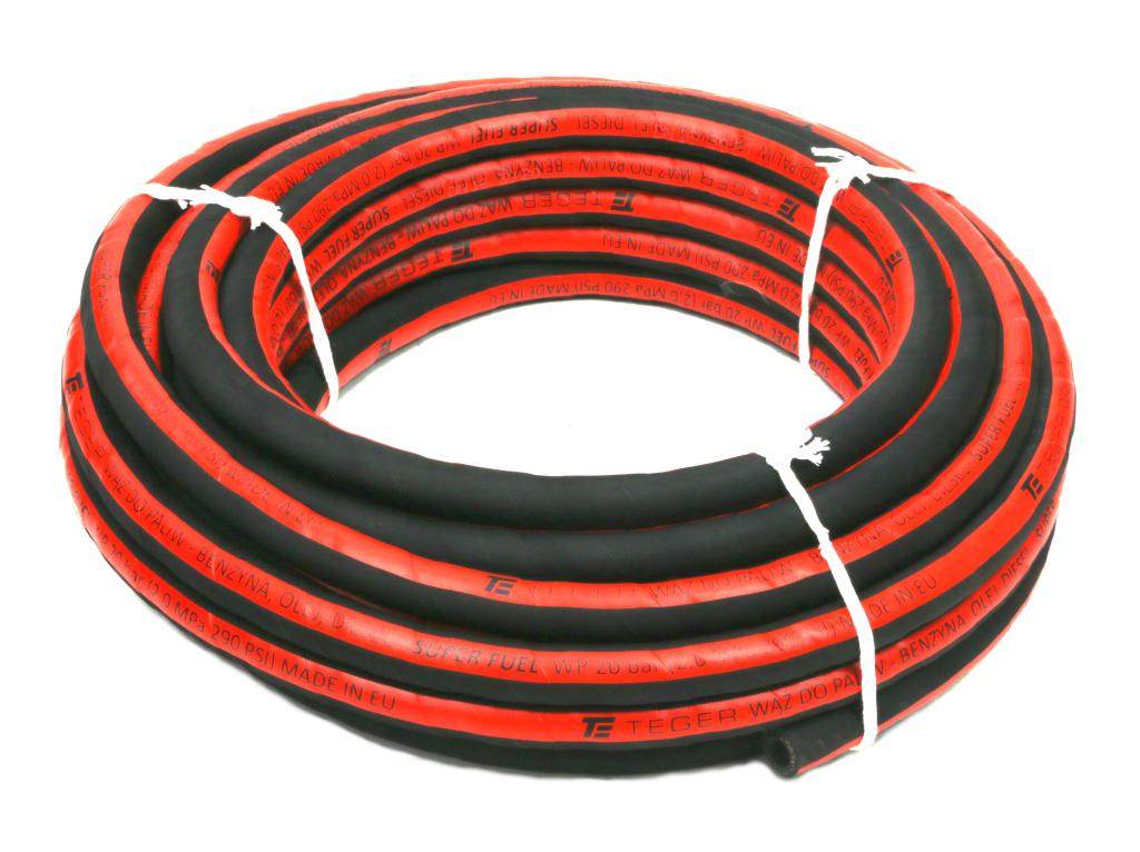 Wąż do paliw super fuel benzyna olej diesel dn16 20 bar 2.0 mpa teger 20m