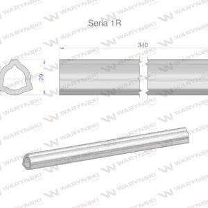 Rura wewnętrzna seria 1r do wału 460 przegubowo-teleskopowego 29x4mm 340mm waryński