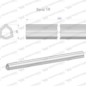 Rura wewnętrzna seria 1r do wału 510 przegubowo-teleskopowego 29x4mm 390mm waryński