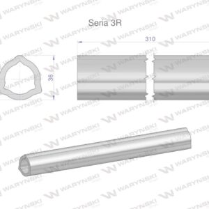 Rura wewnętrzna seria 3r do wału 460 przegubowo-teleskopowego 36x4.5mm 315mm waryński