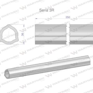 Rura wewnętrzna seria 3r do wału 510 przegubowo-teleskopowego 36x4.5mm 355mm waryński