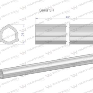 Rura wewnętrzna seria 3r do wału 560 przegubowo-teleskopowego 36x4.5mm 405mm waryński