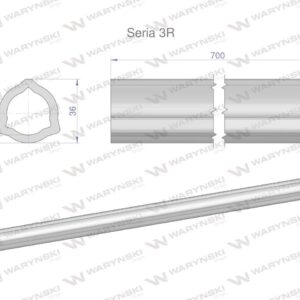 Rura wewnętrzna seria 3r do wału 860 przegubowo-teleskopowego 36x4.5mm 705mm waryński