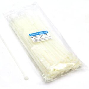 Opaski kablowe 4.6x200mm 100 szt w worku jasne odporne na uv