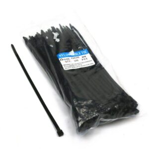 Opaski kablowe 4.6x200mm 100 szt w worku czarne odporne na uv