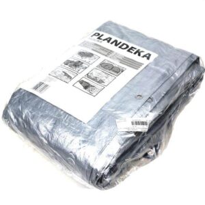 Plandeka mocna 6x8m srebrna gramatura 110g/m2