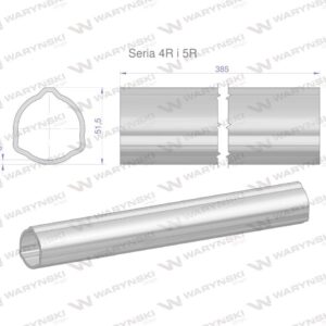 Rura zewnętrzna seria 4r i 5r do wału 510 przegubowo-teleskopowego 51.5x3mm 385mm waryński