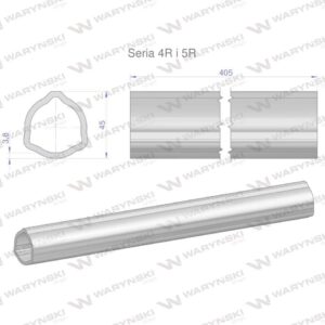 Rura wewnętrzna seria 4r i 5r do wału 560 przegubowo-teleskopowego 45x3.8mm 405mm waryński