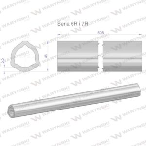 Rura wewnętrzna seria 6r i 7r do wału 660 przegubowo-teleskopowego 45x5.5mm 505mm waryński