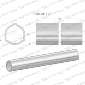 Rura zewnętrzna seria 8r i 9r do wału 560 przegubowo-teleskopowego 63x4mm 435mm waryński