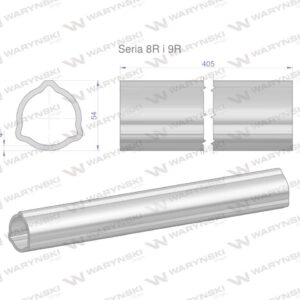 Rura wewnętrzna seria 8r i 9r do wału 560 przegubowo-teleskopowego 54x5mm 405mm waryński