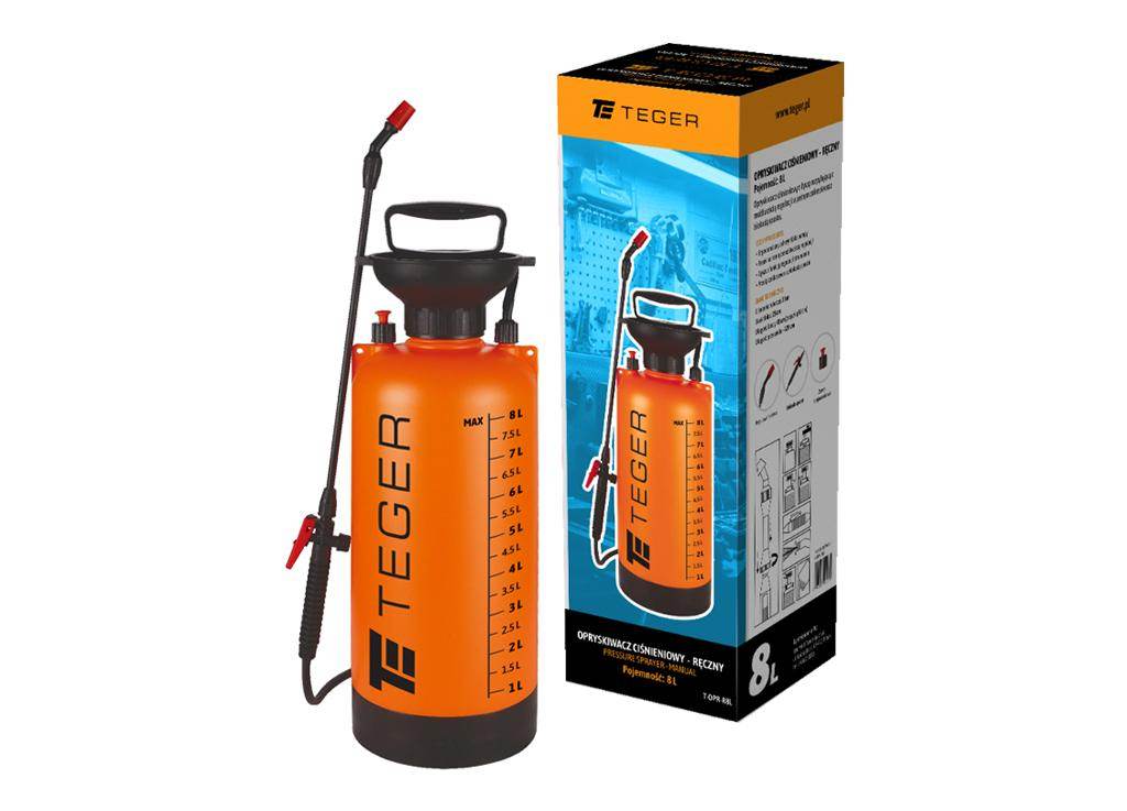Opryskiwacz ciśnieniowy ręczny 8l teger