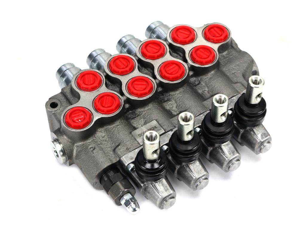 Rozdzielacz sterowany ręcznie 4 sekcyjny 60l/min.