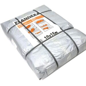 Plandeka super mocna 10x15m srebrna gramatura 160g/m2