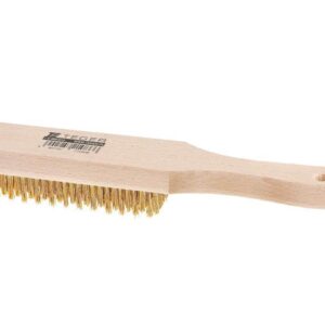 Szczotka druciana do rdzy premium drut mosiądzowany 5 rzędowa teger