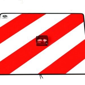 Tablica wyróżniająca odblaskowa z lampką czerwoną lewa 400mm/300mm 101-04w-75