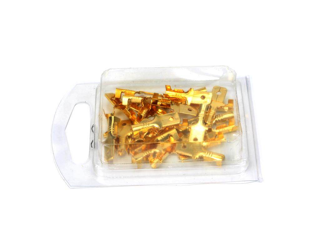 Wsuwki konektorowe męskie 6.3/2.5 25szt