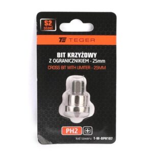 Bit krzyżowy ph 25mm /ph2 z ogranicznikiem teger