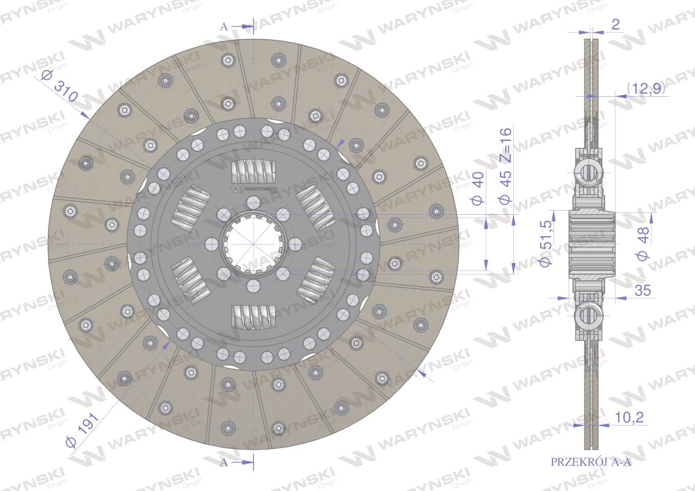 Tarcza sprzęgła renault waryński