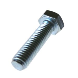 Śruba Z Łbem 6-Kątnym Pełny Gwint M8x30 Kl.8.8 Din933 Ocynk Biały