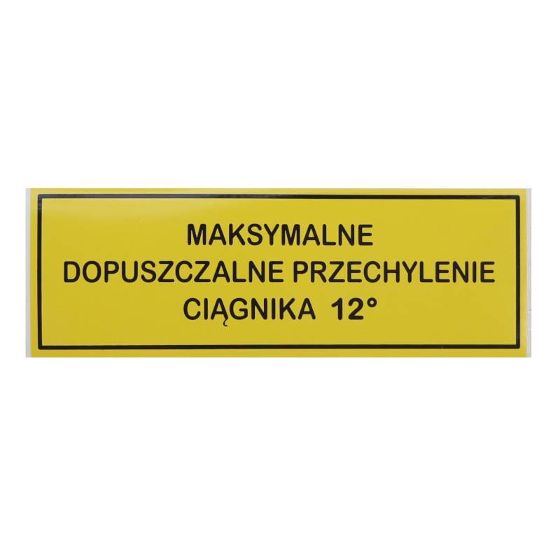 Emblemat Maksymalne Przechylenie Ciągnik