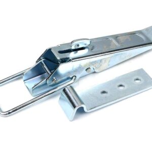 Spinaczzaczepzamek burty uniwersalny 310mm x30mm z zabezpieczeniemklamra z drutu fi-5mm