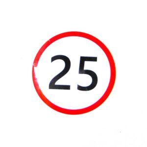 Naklejka Ograniczenie Prędkości 25 Km/H