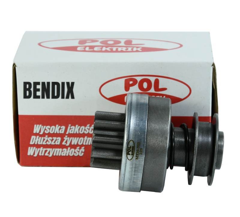 Bendix - zespół sprzęgający rozrusznika 10 zębów 10 frezów pasuje do