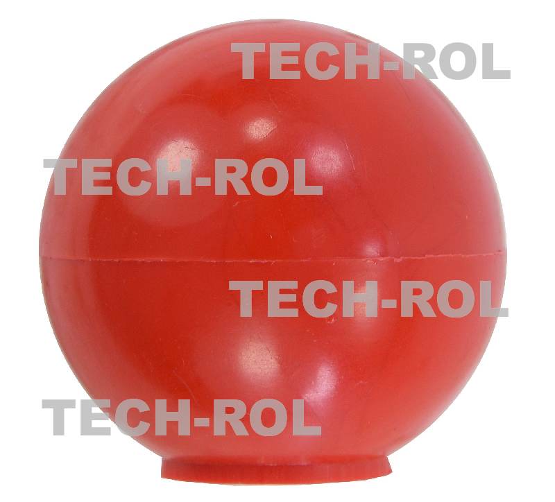 Gałka na dźwignię czerwona okrągła fi-40 mm gwint metryczny M8 Solus