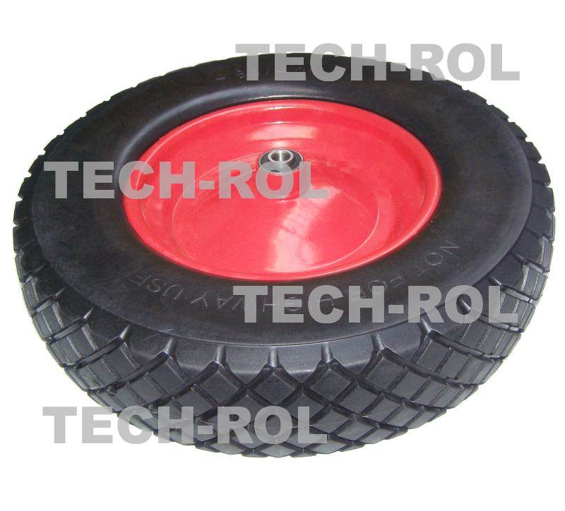 Koło taczki pełne piankowe 4.00-8 łożysko kulkowe na oś fi-12mm 400-8