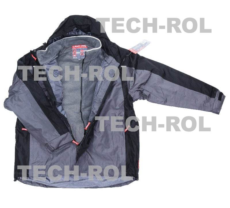 Kurtka ocieplana z odpinanym polarem szara rozmiar XL sk. LPKZ2XL Lahtipro