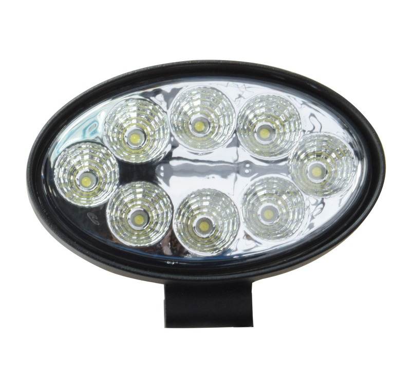 Lampa robocza diodowa elipsa 8 - led x 3W 24W 12V / 24V 2160lm 6000K barwa